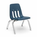 Virco 9000 Series 10" Classroom Chair, Preschool - Kindergarten with Nylon Glides - Navy Seat 9010